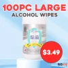 [$3.49/Tub] Japanese Design 100 Pc Alcohol Wipes Alcohol Wipe Disinfectant Wipes Wet Tissue Wet Wipes Antibacterial