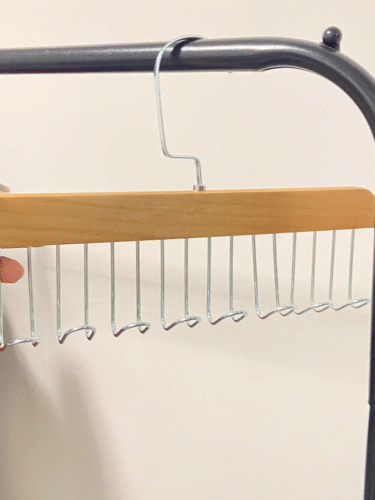 Wooden Strap Hanger Multifunctional Underwear Vest Storage Tool Home Solid Wood Hook Wave Clothes Drying Rack (PACK OF 20) photo review