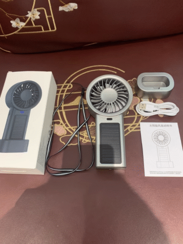 Mros Solar-Powered Handheld Desktop Fan, Portable, Outdoor USB Rechargeable for Summer. photo review