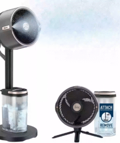 Shark Cordless Electric Fan with Remote Control, Portable for Outdoor Use, with Mist Humidification and Cooling Air, Oscillating Function