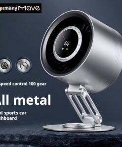 Metal Mini Fan 360ยฐ Rotating Folding Turbine Fan Office Desktop Silent Air Circulation Fan USB Rechargeable Portable Small Bedroom Home Use 2025 New Model