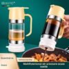 Squeeze-type oil bottle, food-grade seasoning squeeze bottle, high borosilicate glass squeeze bottle, honey and tomato sauce bottle