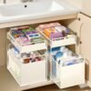 Bathroom Cabinet Sink Storage Rack Drafting Double-Layer Cabinet Internal Dedicated Pull-Out Basket Bathroom Storage Cabinet Tiered Shelving Unit