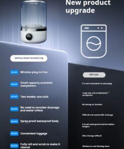 No-Install Mini Underwear Washer: All-in-One Socks & Underwear Washer Compact Wireless Portable Laundry Cup