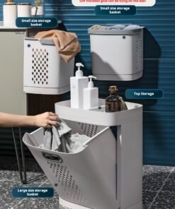 Laundry Basket Bathroom Clothing Storage Basket Household Sorting Laundry Basket Bathroom Storage Rack Large Dirty Clothes Bin