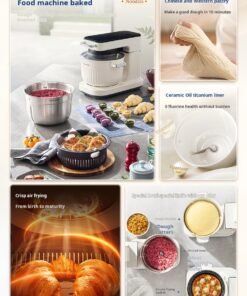 Food Art Machine Noodle Maker Kitchen Chef Machine Home Dough Kneader and Meat Grinder Air Fryer Cooking Machine
