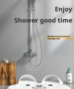 Foot Scrub Magic Mat – Non-Slip Shower Mat with Back Scrub & Massage, Exfoliating Bath Floor Pad