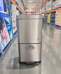 Double-Layer Kitchen Trash Can β Sensor & Pedal, Stainless Steel, Dry & Wet Separation, Large Capacity