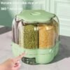 “Rotating Airtight Grain & Rice Storage Box – Multi-Compartment, Pest-Proof, Moisture-Resistant, Food-Grade”