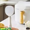 “Food-Grade Tumbler Rice Spoon – Magnetic Stand, Non-Stick, Thickened Serving Ladle for Rice Cooker”