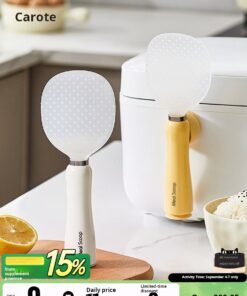“Food-Grade Tumbler Rice Spoon – Magnetic Stand, Non-Stick, Thickened Serving Ladle for Rice Cooker”