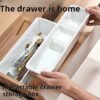 “Drawer Organizer with Dividers – Expandable Rectangular Cosmetic & Miscellaneous Storage Box for Vanity”
