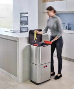 Stylish High-End Luxury Dry-Wet Separation Double-Layer Large-Capacity Recycling Bin